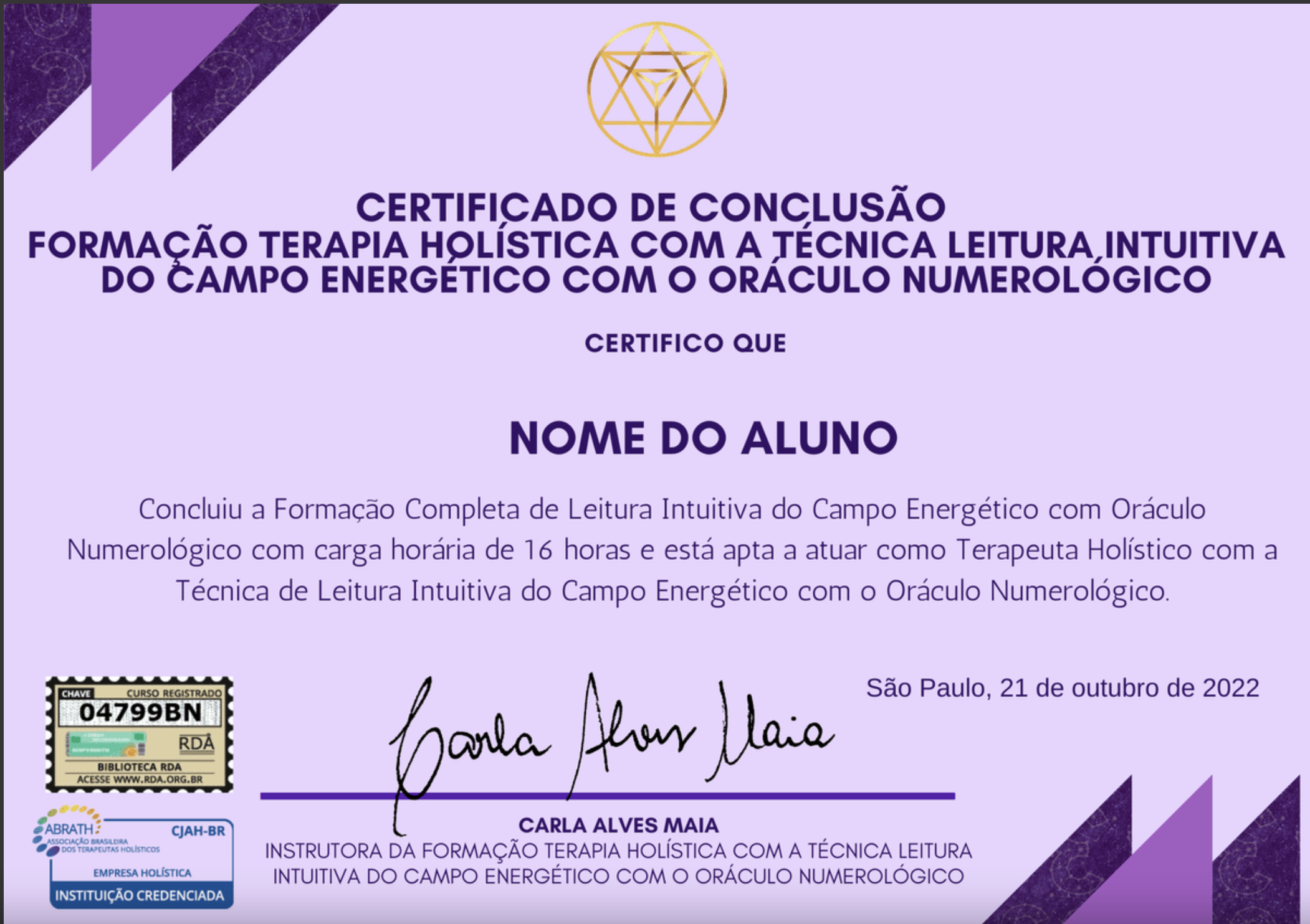 Modelo de certificado